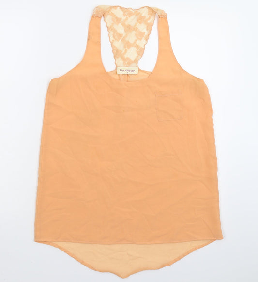 Miss Selfridge Womens Orange   Basic Tank Size 12