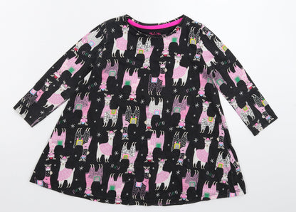 F&F Girls Black   T-Shirt Dress  Size 2-3 Years
