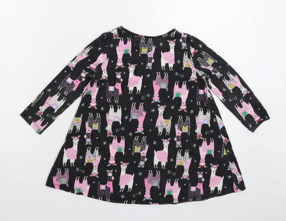 F&F Girls Black   T-Shirt Dress  Size 2-3 Years