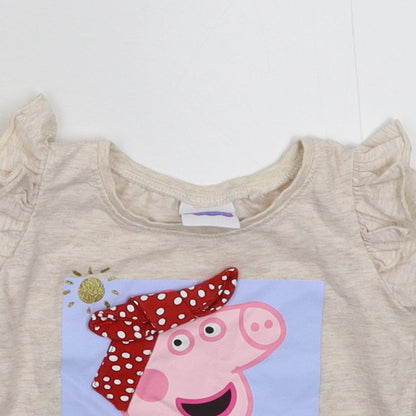 NEXT Girls Grey   Basic T-Shirt Size 3-6 Months