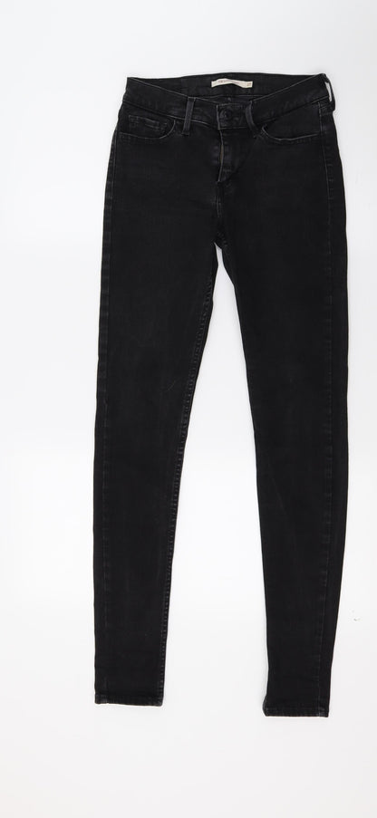 Womens UK Size 27 in H&M Regular Fit Skinny Black Jeans