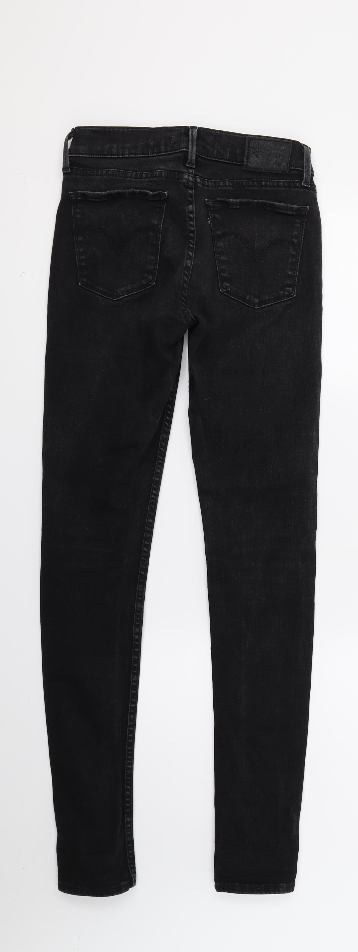 Womens UK Size 27 in H&M Regular Fit Skinny Black Jeans