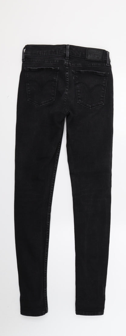 Womens UK Size 27 in H&M Regular Fit Skinny Black Jeans