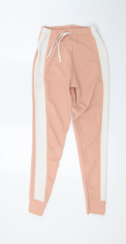 Womens UK Size S Preworn Regular Fit Jogger Beige Trousers