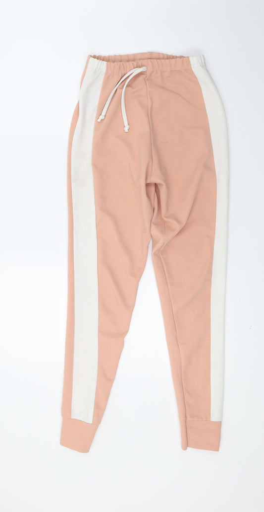 Womens UK Size S Preworn Regular Fit Jogger Beige Trousers