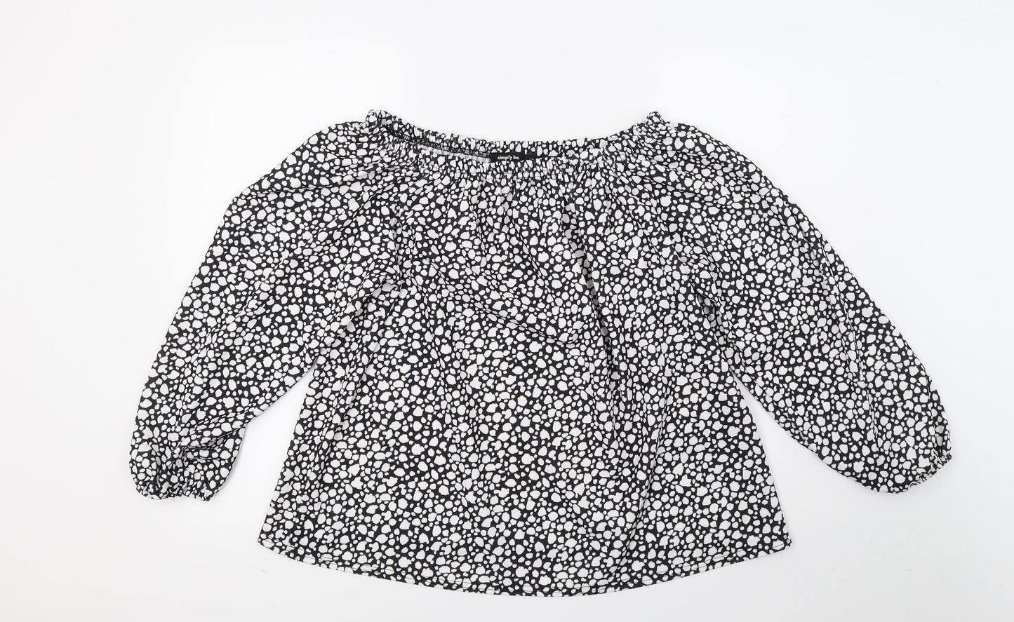 Womens UK Size 12 Simply Be Black Basic Blouse