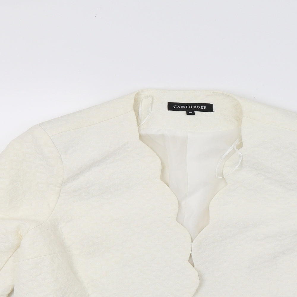 Cameo rose Womens White   Gilet Coat Size 14