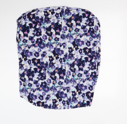 Definitions Womens Purple Floral  Basic Tank Size 10