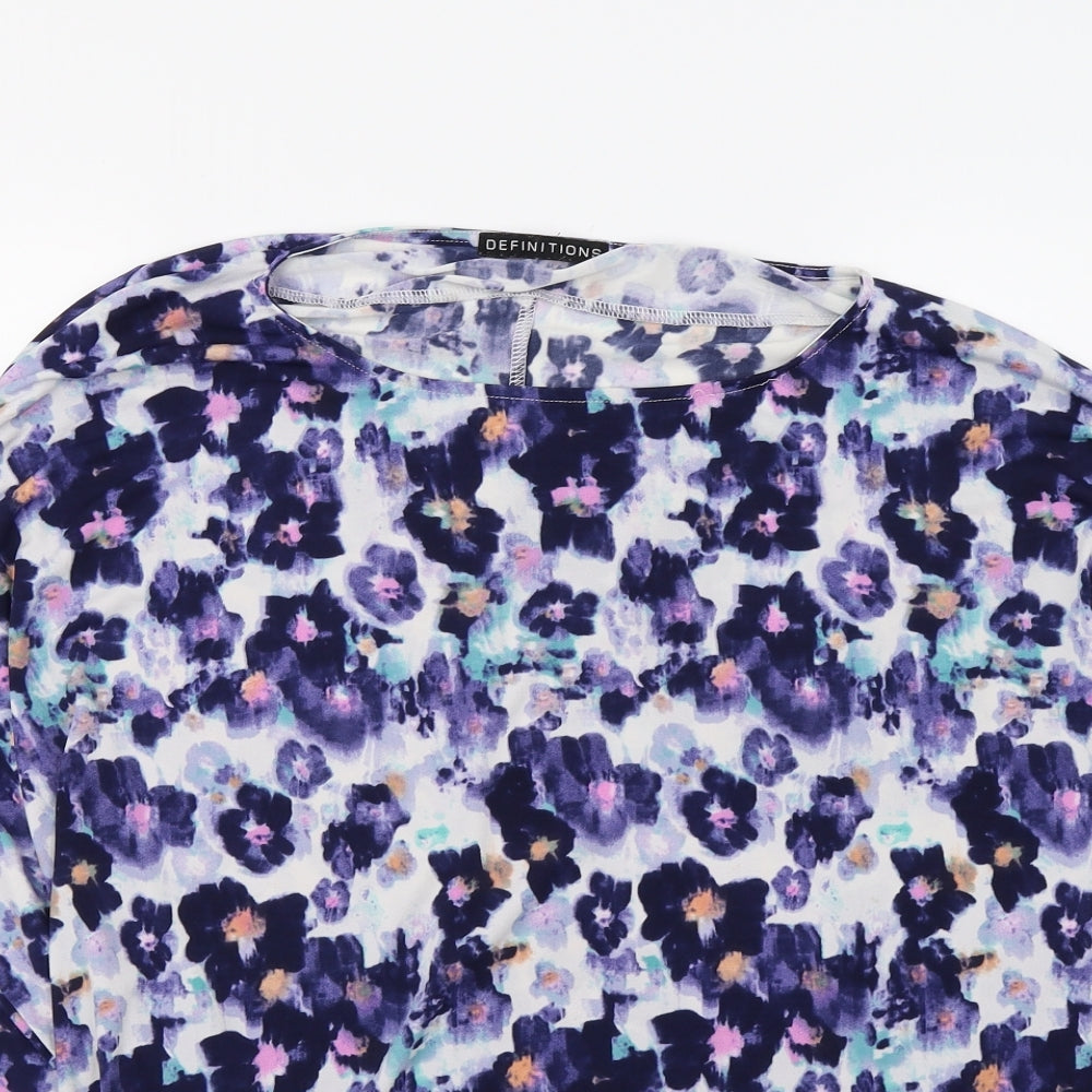 Definitions Womens Purple Floral  Basic Tank Size 10