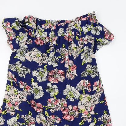 Primark Womens Blue Floral  A-Line  Size 6