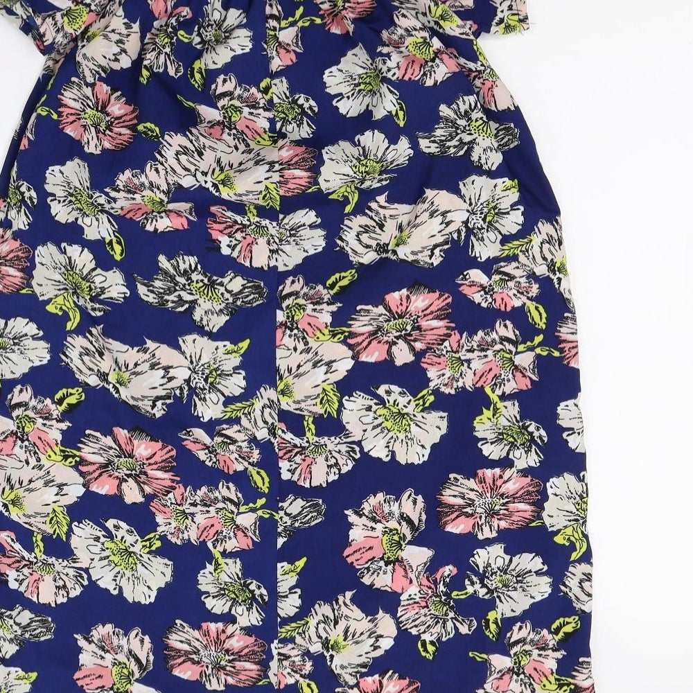 Primark Womens Blue Floral  A-Line  Size 6