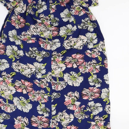 Primark Womens Blue Floral  A-Line  Size 6