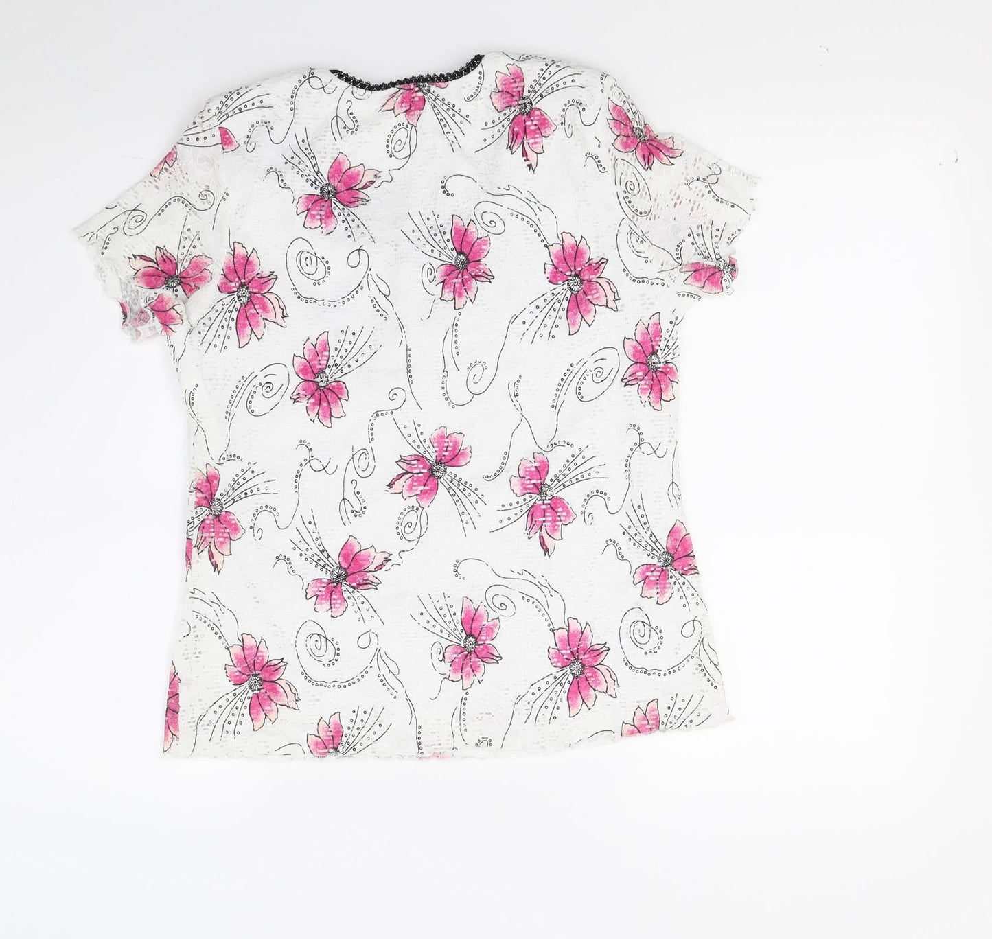 Womens UK Size M Preworn White Basic Blouse