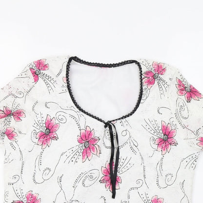 Womens UK Size M Preworn White Basic Blouse