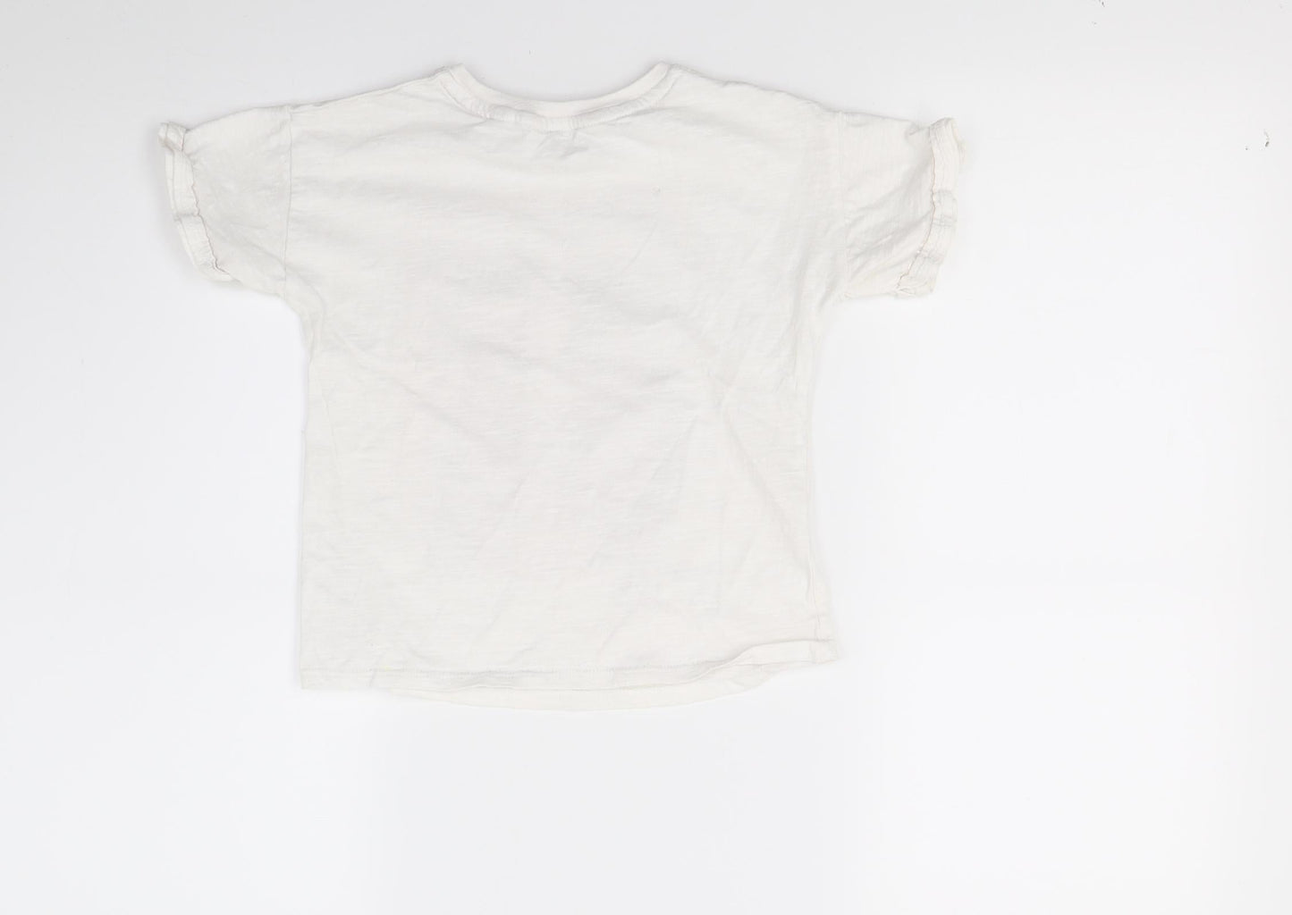 George Girls White  Jersey Basic T-Shirt Size 7 Years  - love