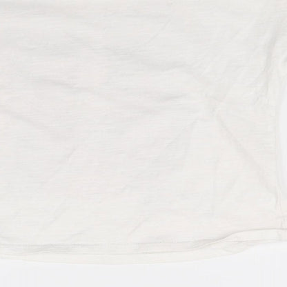 George Girls White  Jersey Basic T-Shirt Size 7 Years  - love
