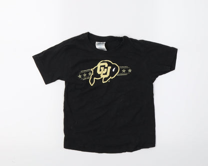 Threads Boys Black  Rayon Basic T-Shirt Size 3 Years