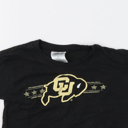 Threads Boys Black  Rayon Basic T-Shirt Size 3 Years