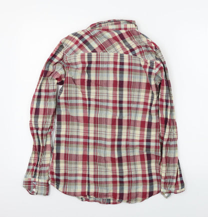 Dorothy Perkins  Womens Red Check  Basic Button-Up Size 10