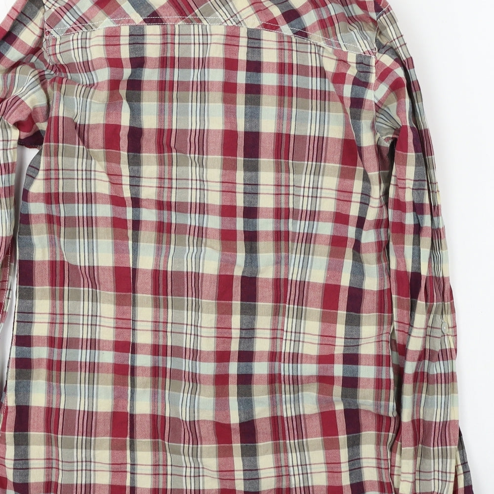Dorothy Perkins  Womens Red Check  Basic Button-Up Size 10