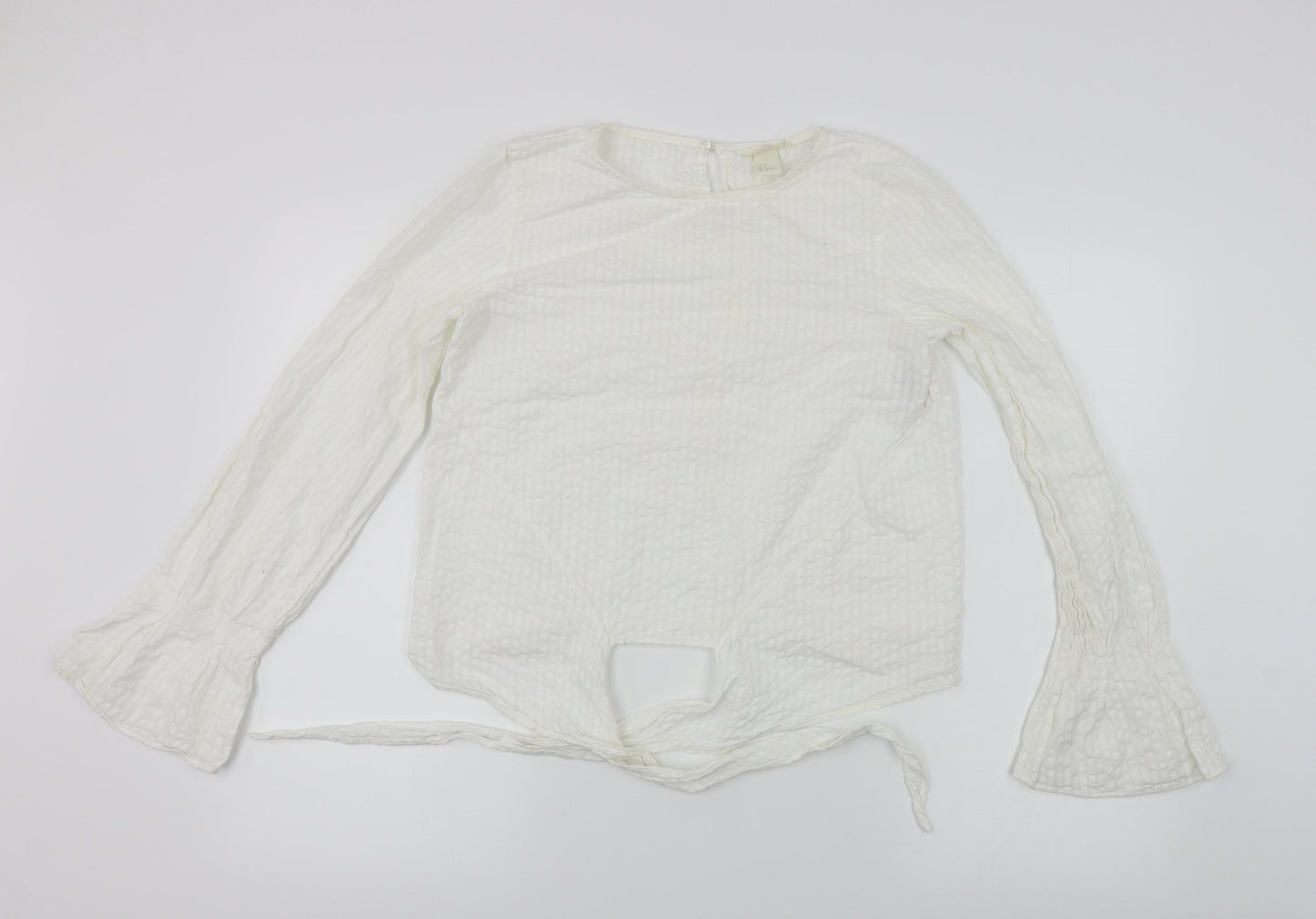 H&M  Womens White   Basic Blouse Size 6