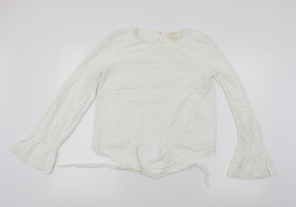 H&M  Womens White   Basic Blouse Size 6
