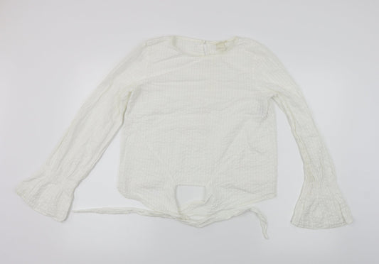H&M  Womens White   Basic Blouse Size 6