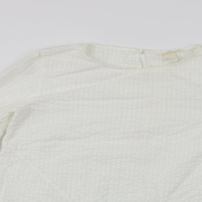 H&M  Womens White   Basic Blouse Size 6