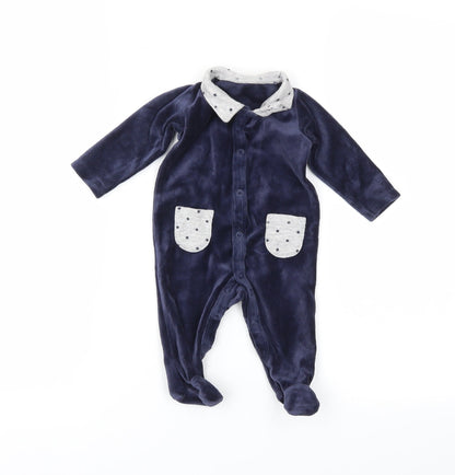 Preworn Baby Blue   Babygrow One-Piece Size 0-3 Months