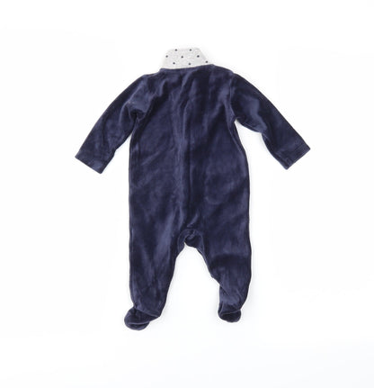 Preworn Baby Blue   Babygrow One-Piece Size 0-3 Months