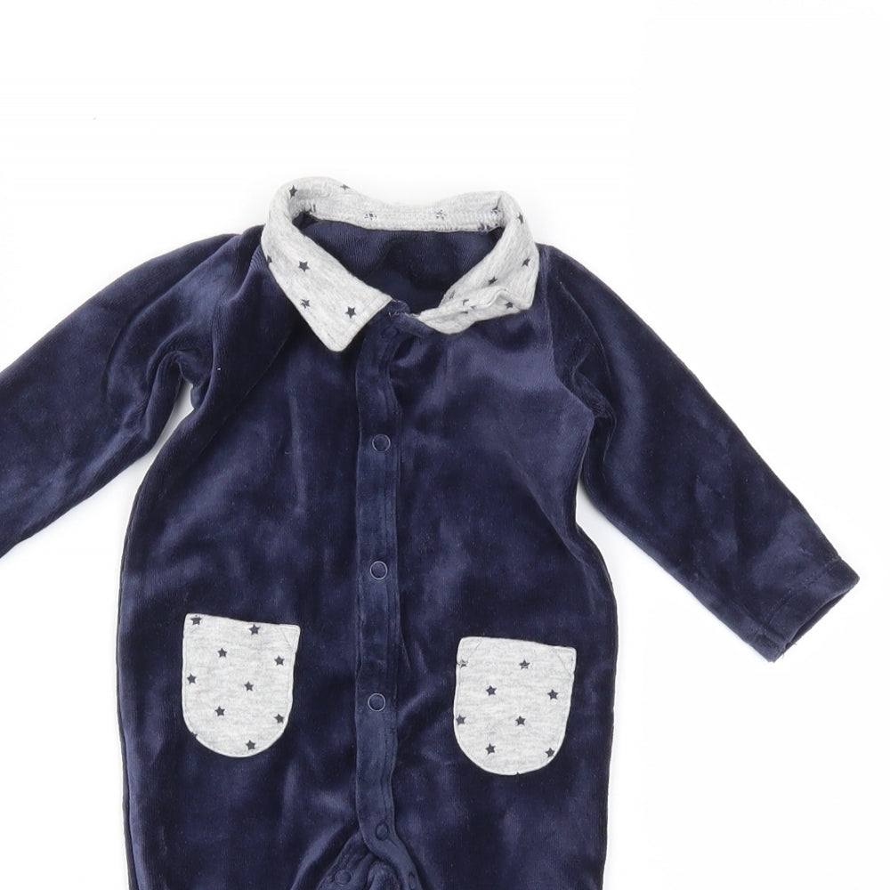 Preworn Baby Blue   Babygrow One-Piece Size 0-3 Months