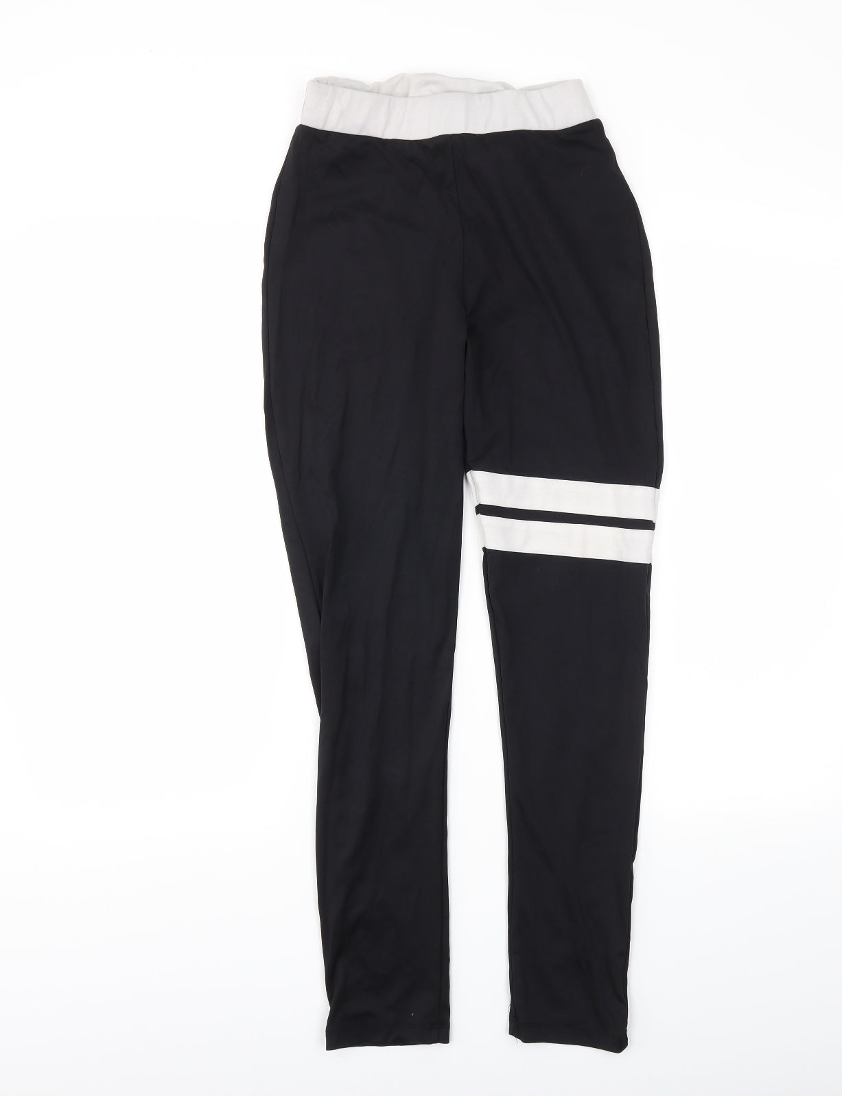 Womens UK Size 8 Boohoo Black Pedal Pusher Leggings
