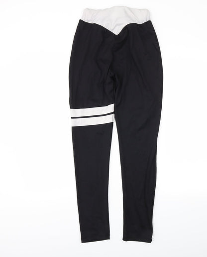 Womens UK Size 8 Boohoo Black Pedal Pusher Leggings
