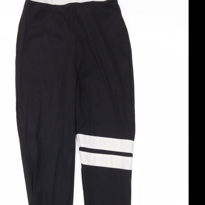 Womens UK Size 8 Boohoo Black Pedal Pusher Leggings