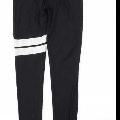 Womens UK Size 8 Boohoo Black Pedal Pusher Leggings