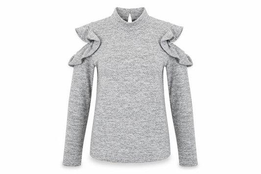 Womens UK Size 8 Peacocks Grey Tunic T-Shirt
