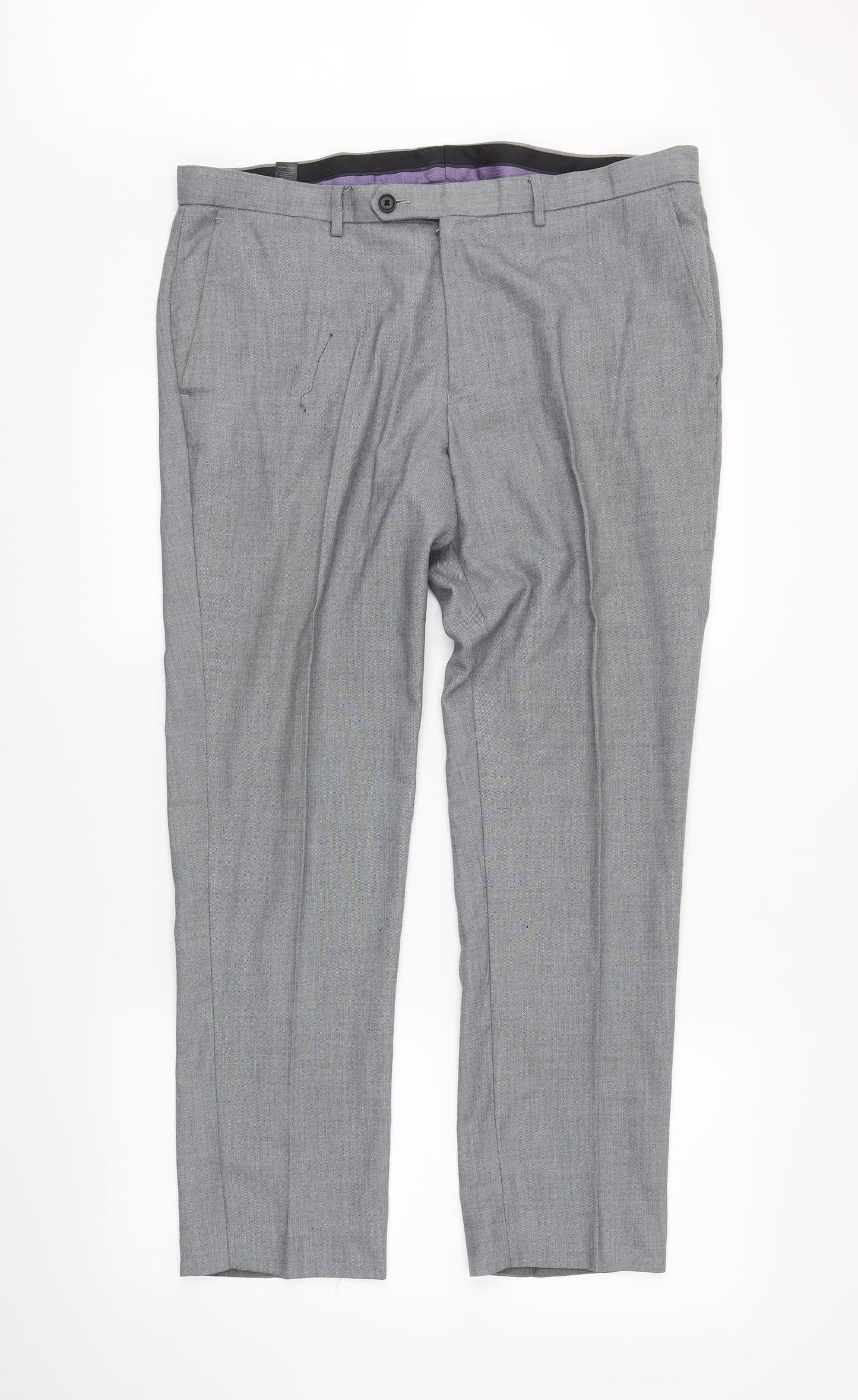 George Mens Grey   Dress Pants Trousers Size 34 in L26 in