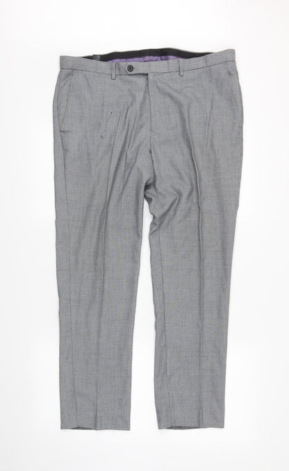 George Mens Grey   Dress Pants Trousers Size 34 in L26 in