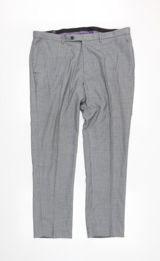 George Mens Grey   Dress Pants Trousers Size 34 in L26 in