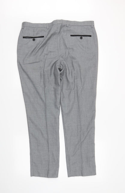 George Mens Grey   Dress Pants Trousers Size 34 in L26 in