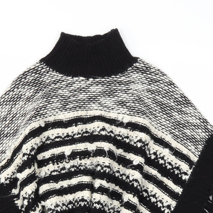I love girls wear Girls Black Striped  Pullover Jumper One Size
