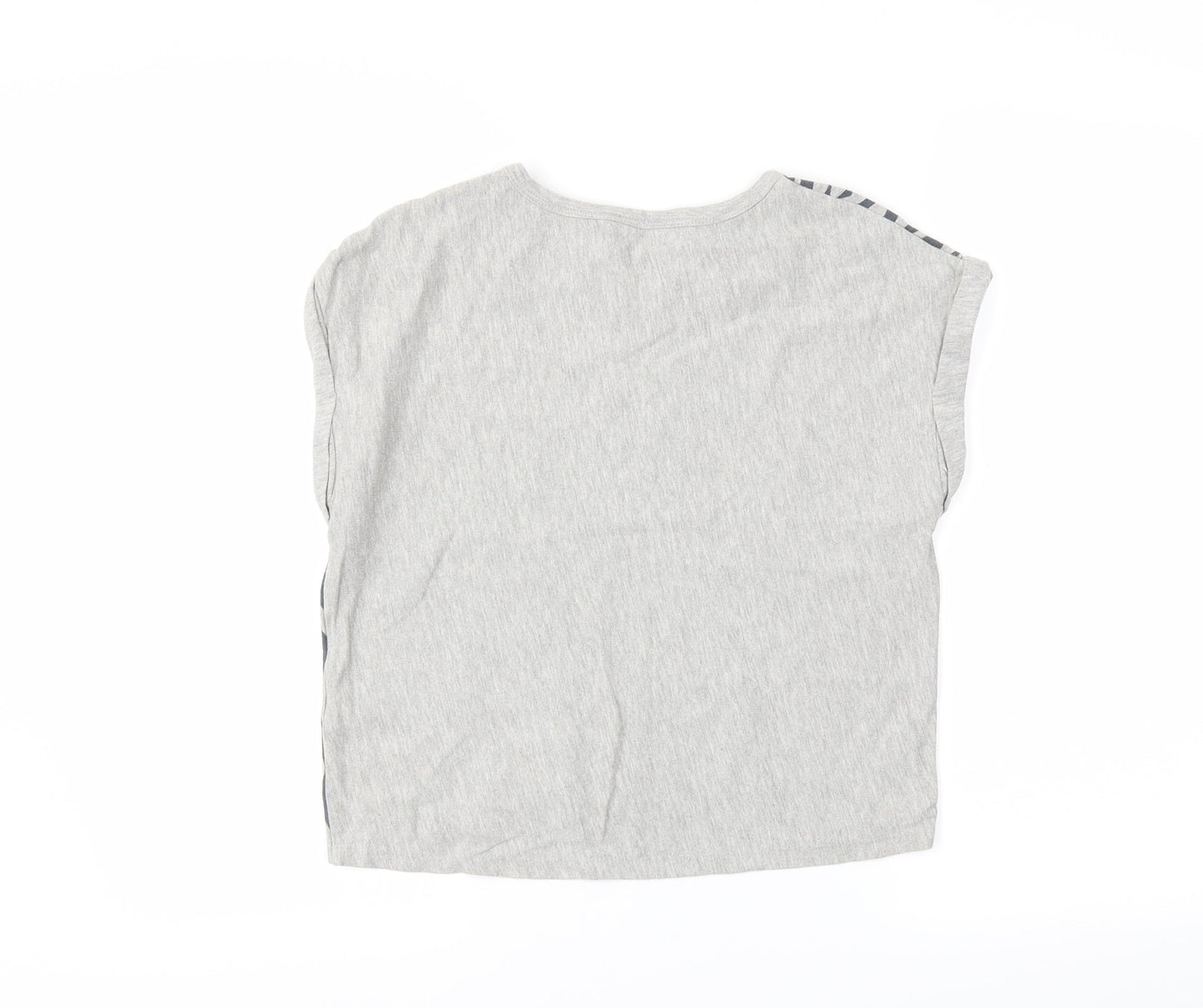 outfit Girls Grey Animal Print  Basic T-Shirt Size 10 Years