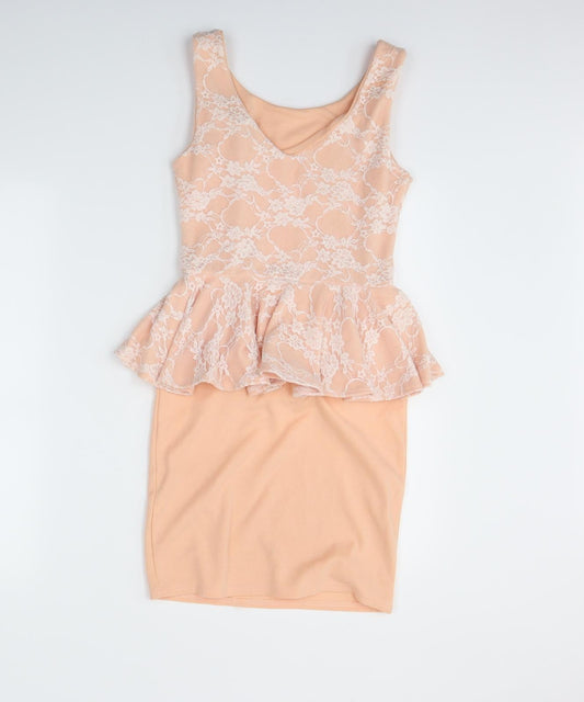 Boohoo Womens Pink   Bodycon  Size 8