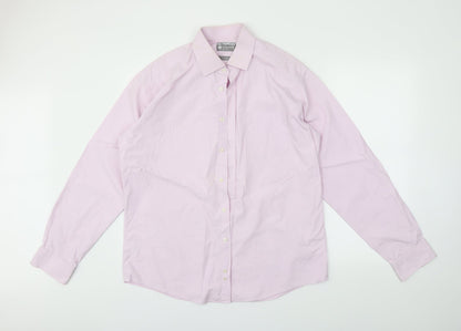 Mens UK Size L cottontech Pink  Button-Up Long Sleeve Casual Shirt