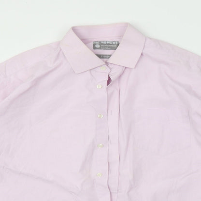Mens UK Size L cottontech Pink  Button-Up Long Sleeve Casual Shirt