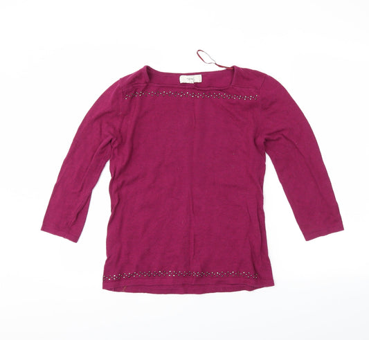 Womens UK Size 12 NEXT Purple Tunic T-Shirt