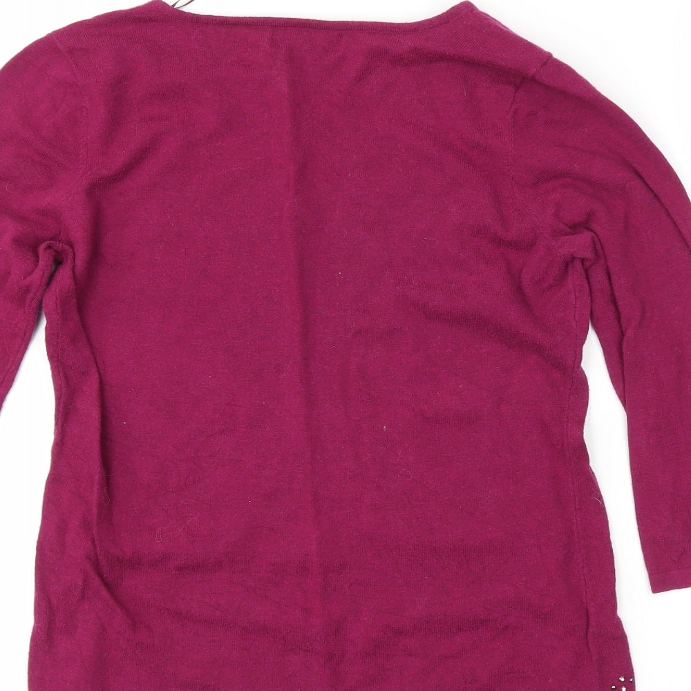 Womens UK Size 12 NEXT Purple Tunic T-Shirt