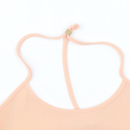 Womens UK Size 10 Missguided Orange Cropped Blouse