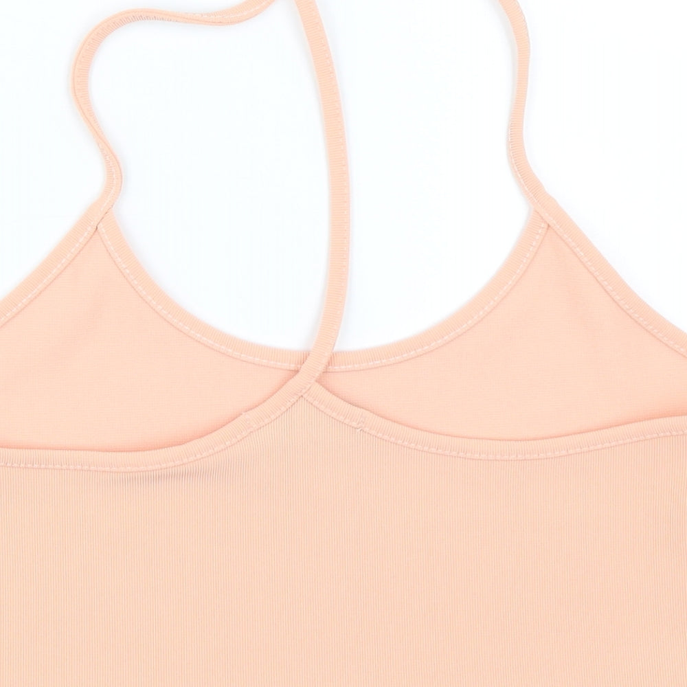 Womens UK Size 10 Missguided Orange Cropped Blouse