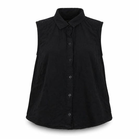 Womens UK Size 8 Papaya Black Basic Button-Up